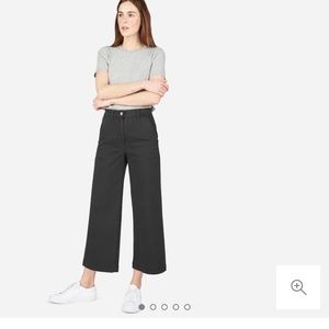 EUC Everlane Wide Leg Crop Pant - Black